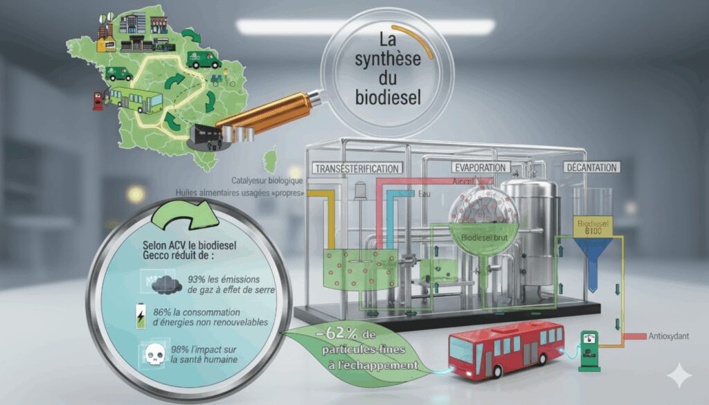 Fabrication biocarburant Gecco Huiletic